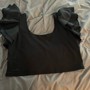 Black express crop top